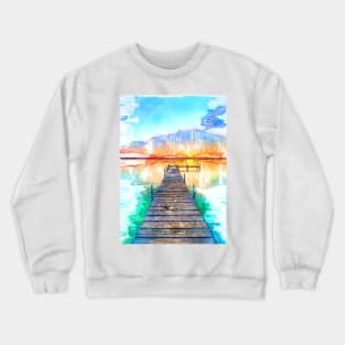 Wisconsin USA Lake Jetty Crewneck Sweatshirt